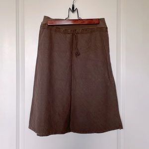 Great brown A-line skirt from  Milan, Italy
